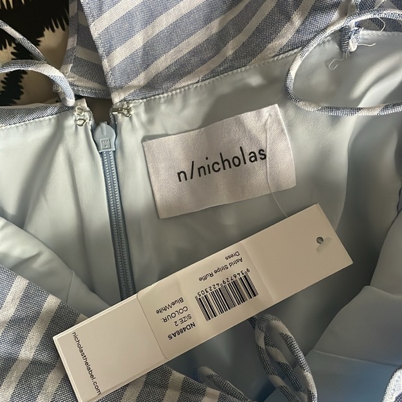 N/ nicholas Astrid stripe ruffle dress, size 2; new - Picture 5 of 7